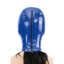 BDSMaster Cagoule en Latex Texie Bleu